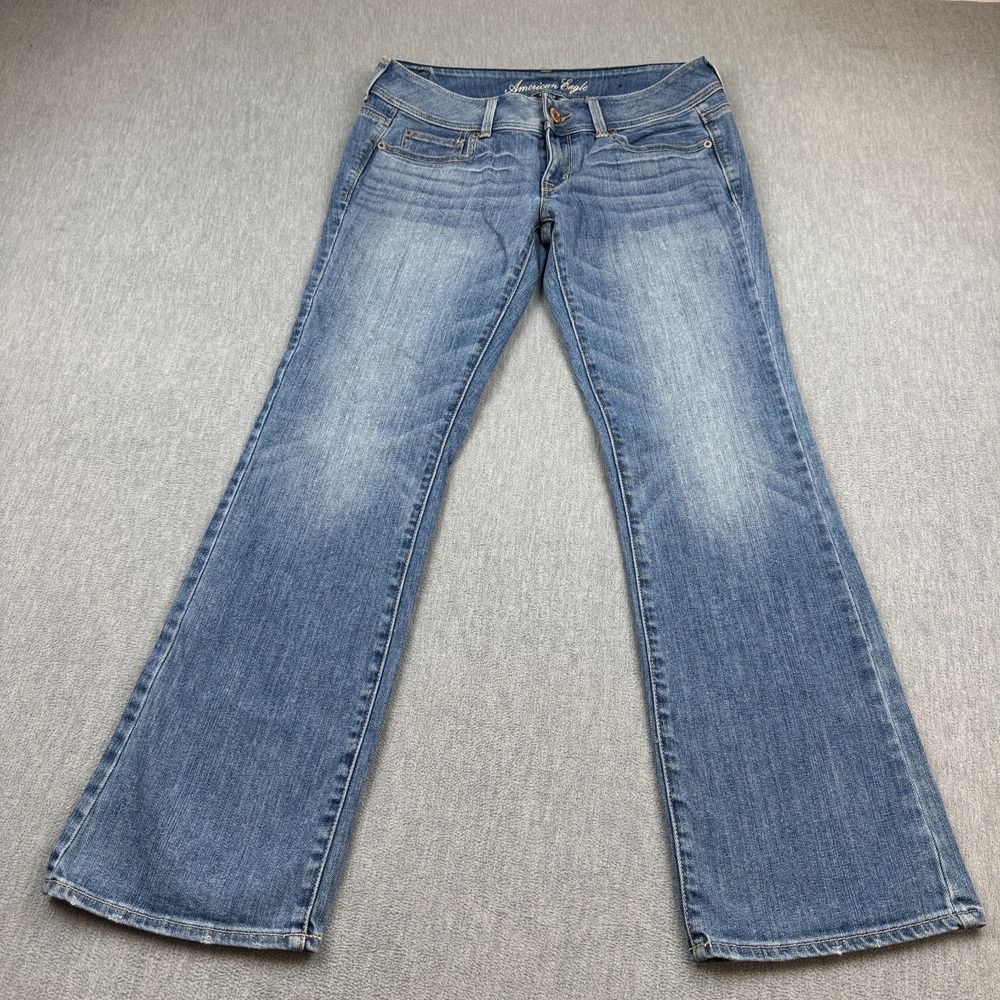 American Eagle Jeans Women 6 Blue Bootcut Regular Stretch Denim Classic Low Rise